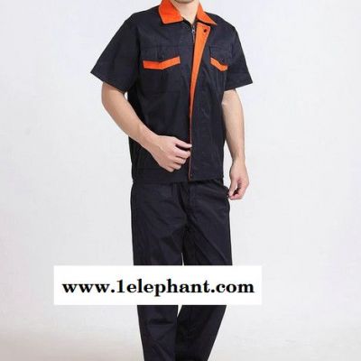 广州供应新款工作服男短袖套装上衣劳保服厂服工服汽修服防尘服订做图4
