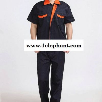 广州供应新款工作服男短袖套装上衣劳保服厂服工服汽修服防尘服订做图2