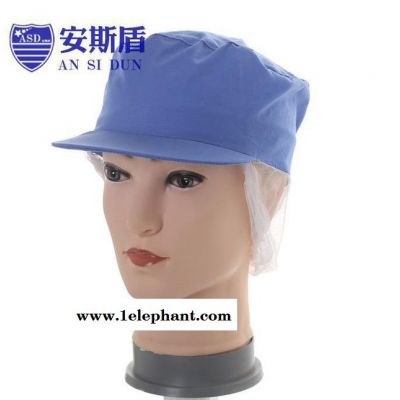 2015新款食品帽子白色卫生洁净网帽带檐带网帽男女通用现货图2