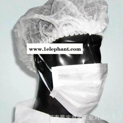 佛山南海一次性圆帽,无尘工帽 一次性条型帽 无尘帽 白色网帽图2