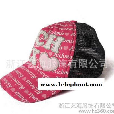 供应男女式棒球帽 印绣花字母图案网帽 帽子批发图3