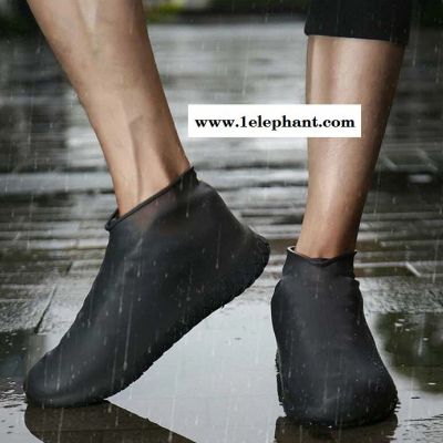 硅胶鞋套防水防雨鞋套防滑耐磨硅胶雨靴男女便携防雨水鞋套儿童加厚 硅胶防水鞋套 雨天鞋套 防滑鞋套图2