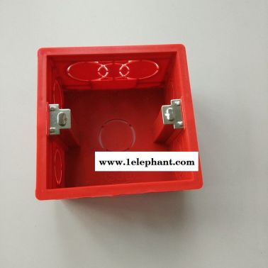 带防尘罩无缝连接红色**家装墙壁开关彩色PVC塑料接线底盒厂家