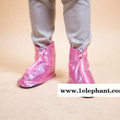 剑雨防雨防水鞋套 PVC防雨防水鞋套  加厚耐用防滑雨鞋 前开拉链鞋套图4