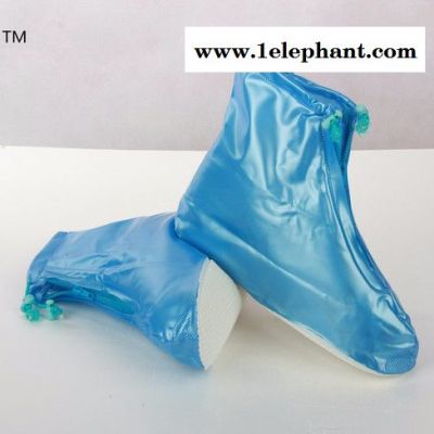 剑雨防雨防水鞋套 PVC防雨防水鞋套  加厚耐用防滑雨鞋 前开拉链鞋套图5