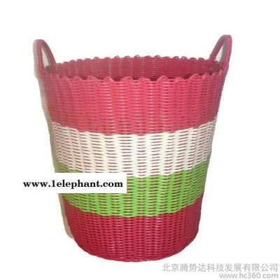 ** 纯手工编织脏鞋套收纳清洗篓筐 洗衣杂物脏衣篮包邮图2