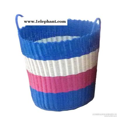 ** 纯手工编织脏鞋套收纳清洗篓筐 洗衣杂物脏衣篮包邮图3