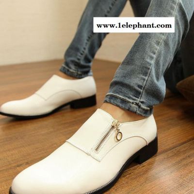 夏季新款韩版休闲婚用皮鞋男士 潮鞋套脚皮鞋男鞋一件代发图2