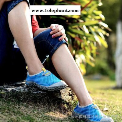 夏季新款情侣沙滩网布鞋透气休闲板鞋套脚懒人鞋潮流镂空男单鞋图2