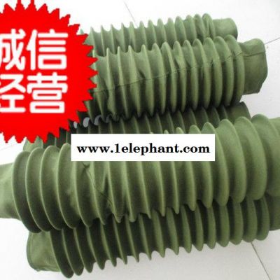 机床耐高温防护罩圆形丝杠防尘罩缝制拉链油气缸保护套帆布软连接 机床防护罩图2