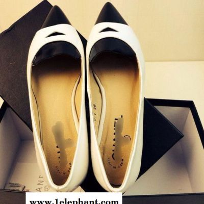 外贸黑白尖头女士休闲鞋舒适潮流懒人鞋套脚女鞋真皮一件代发图2