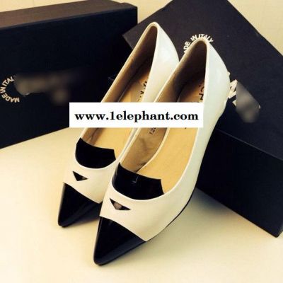 外贸黑白尖头女士休闲鞋舒适潮流懒人鞋套脚女鞋真皮一件代发图3