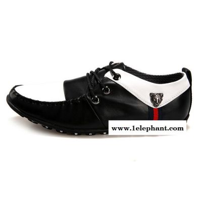 步名轩男士豆豆鞋真皮鞋英伦潮流休闲男鞋子帆船鞋套脚驾车鞋F3图2