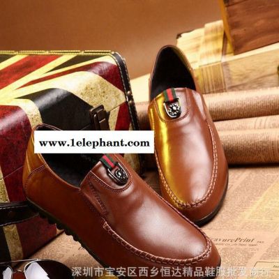 男鞋2014新款真皮皮鞋欧美时尚休闲鞋低帮鞋板鞋套脚鞋潮流驾图3