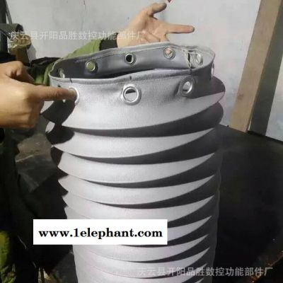 人工缝制丝杠防护罩,耐高温防尘罩,拉链式圆形防护罩,帆布图2