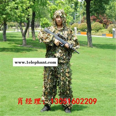 丛林仿生三D吉利服披风伪装服 透气凉爽配收纳袋图4