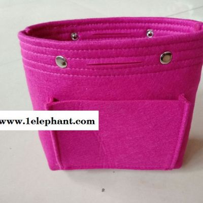 毛毡化妆包创意批发多功能杂物手提收纳袋毛毡包中包可订制LOGO图3