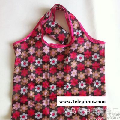 四叶草菊花图案印花折叠收纳袋 手机造型便携式折叠袋 购物收纳图3