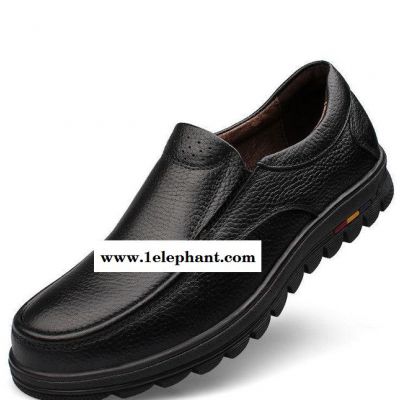 2014秋季流行大码男鞋低帮厚底真皮休闲鞋套脚皮鞋免费代发图2