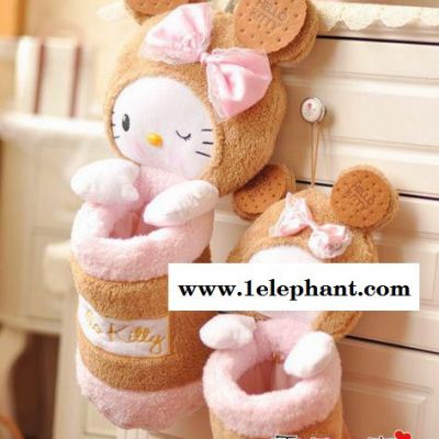 直销可爱卡通HelloKitty凯蒂猫毛绒收纳袋置物袋定做图2