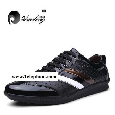 2015春夏男士凉鞋镂空皮鞋蝉狼透气洞洞鞋休闲真皮男鞋套脚懒人鞋图3