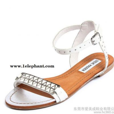 凉鞋女鞋2015夏季新款欧美真皮平底平跟女鞋套趾鱼嘴时尚罗马