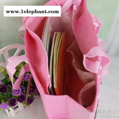 卡通图案收纳袋 多层购物袋 大容量收纳袋 多功能手提袋 餐袋书袋图8