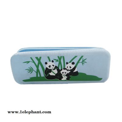 东莞厂家定制硅胶拉链笔袋 学生防水文具盒 创意耐脏硅胶收纳袋图2