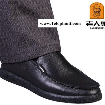 直销**老人头新款商务正装真皮男鞋套脚舒适休闲男单鞋8337图3