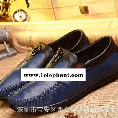 男鞋欧美时尚休闲鞋新款真皮单鞋韩版潮流低帮鞋套脚鞋板鞋一件批图2