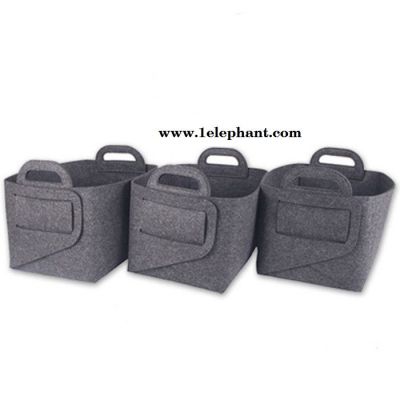 毛毡收纳筐毛毡收纳袋收纳篮衣服收纳袋可按需定制毛毡包图2
