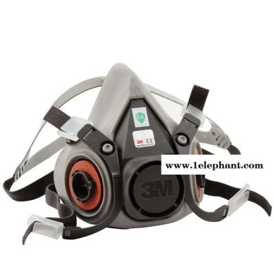 3M 6100小号/6200 中号半面型防毒面具 半面具 喷漆防毒面具 防尘面具图2