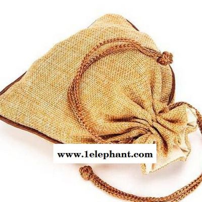 直销 时尚**束口珠宝首饰文玩袋 粗棉麻布手提收纳袋 定做图3