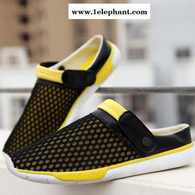 陈冠希同款夏日休闲鞋半拖男潮鞋套脚一脚蹬懒人潮鞋透气网面男鞋图3