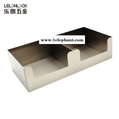 乐朗SRH-002不锈钢冰淇淋勺盒纸巾收纳盒奶茶店甜品店餐具收纳盒加工定制图5