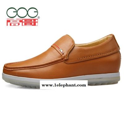 高哥男士皮鞋 春季内增高男鞋真皮休闲增高鞋套脚透气潮鞋WZ6661图2