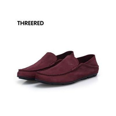 豆豆鞋男鞋真皮软面皮单鞋夏英伦潮磨砂皮休闲鞋手工皮鞋套脚懒人图2