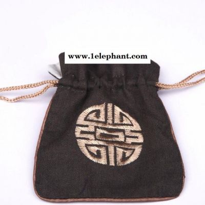 直销 珠宝首饰锦囊文玩布袋 核桃星月金刚有机棉麻收纳袋定做图3