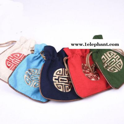 直销 珠宝首饰锦囊文玩布袋 核桃星月金刚有机棉麻收纳袋定做图2