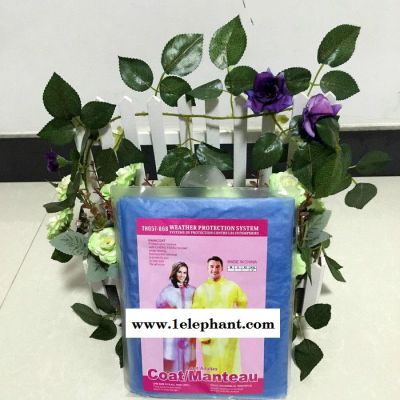 成人PVC磨砂四合扣雨衣防水鞋套 环保连体四合扣雨衣 定做旅游雨衣 一次性雨衣厂家图2