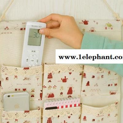 省空间宿舍神器多层多口袋墙上门后收纳袋挂袋棉麻布艺壁挂置物袋图3