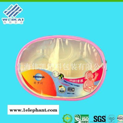 塑料定制手提收纳袋 PVC蝴蝶结零钱包 心形pvc透明化妆包定制图2