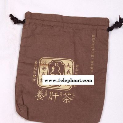 厦门棉麻布袋茶叶收纳袋烫金精美产品袋束口袋图3