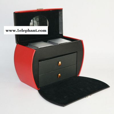 古风化妆收纳盒定制 收纳包装盒批发厂家 带锁化妆盒来图定做logo 饰品收纳箱批发图2