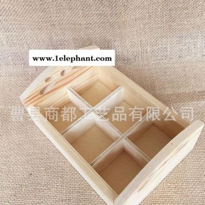 定做多格精油木盒**桌面收纳盒零食收纳盒原色首饰盒图3