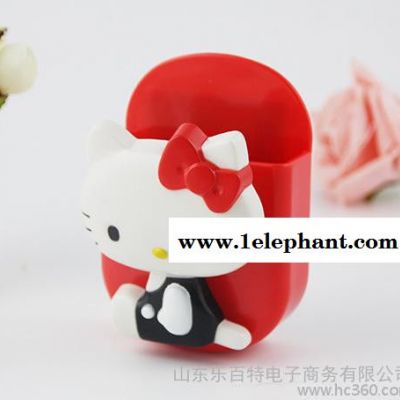 韩国进口hello kitty卡通收纳盒生活用品收纳 猫头日式桌面收纳盒图2