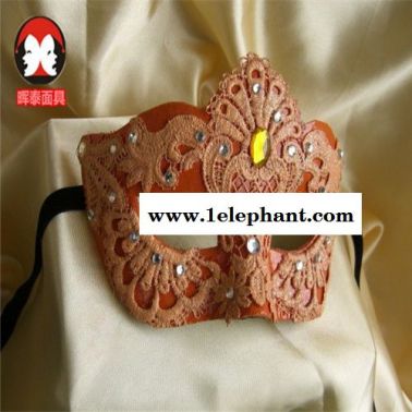 深圳晖泰万圣节纸浆面具蕾丝半脸面具舞会派对面具