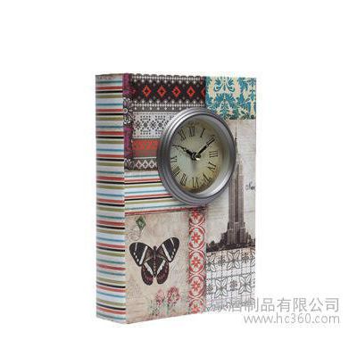 家居日用书型收纳盒 创意盒子批发 **收纳盒 书皮座钟表