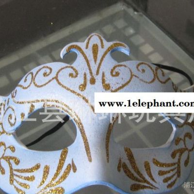 面具批发 化妆面具 舞会面具 节庆道具 金粉皇冠面具图2