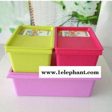 直销 带盖杂物收纳盒 彩色塑料收纳盒 整理箱 整理收纳箱 11L
